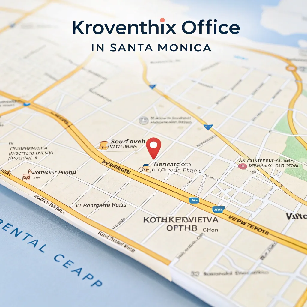 Map showing the location of Krovalenthix office in Santa Monica